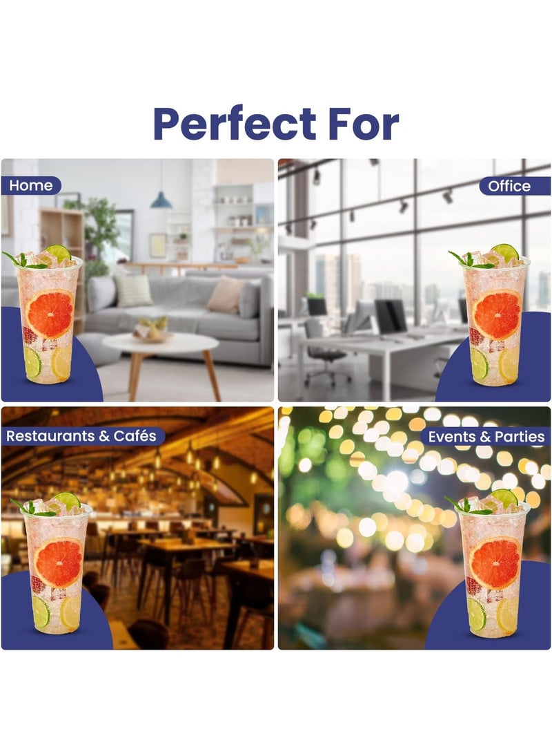 إس إن إتش باكينج كوب عصير 24 أونصة شفاف قوي للاستعمال مرة واحدة مثالي للقهوة المثلجة ، شاي بابل بوبا ، ميلك شيك ، الكوكتيلات المجمدة ، مشروبات المياه ، المشروبات الغازية ، الوجبات الخفيفة ، الحلوى وأكثر من 25 قطعة - Image 5